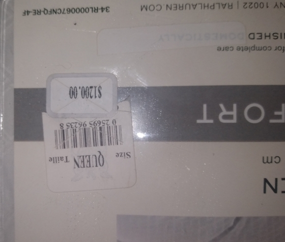 Ralph Lauren European white down comforter - Picture 2 of 2